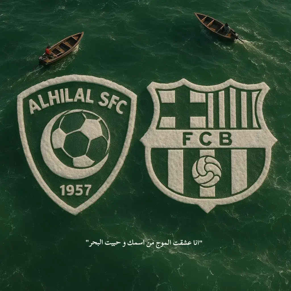 عشقت الموج بأسمك يا الهلال و برشلونة💙❤ | @نادي الهلال السعودي | Al Hilal @fcbfemeni #الهلال #برشلونة 