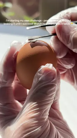 Attempt 1   #asmr #asmrvideo #asmrpeeling #eggpeelingchallenge 