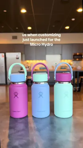 NEW: Micro Hydro just dropped on MyHydro and won’t last long 👀 Mix-and-match colors, add an engraving, and make it yours! Link in bio 🏃‍♀️💨 #MyHydro #OwnIt 