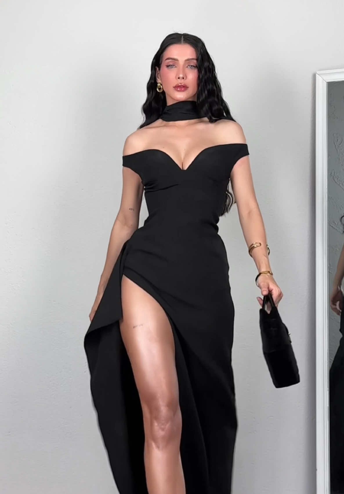 Dark feminine energy for the win. Dress: @Babyboo #outfitideas #catwalk #fashiontrendy #nightdress #blackdress 