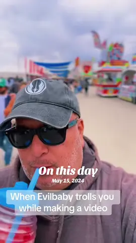 When your daughter trolls you from making a video. #vloglife #funtimes #themepark #fyp #dadsoftiktok #streamer #youtuber  #onthisday 