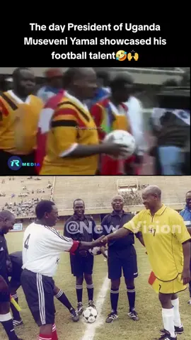 October 16, 1999 - Museveni on the pitch President Yoweri Museveni slapped on a jersey 14 and football boots and went on to showcase his soccer skills just before the Uganda Kobs vs Zimbabwe match at Namboole Stadium. The Kobs lost 3-0.