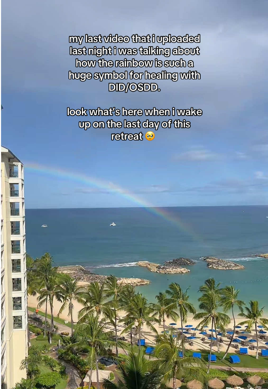 the universe is so beautiful. i’m about to design a tattoo for this moment. #healing #symbolism #spirituality #synchronicities #nature #rainbow 