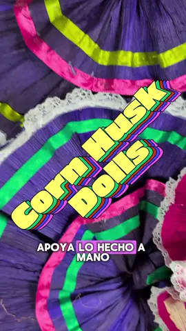 💃Pero mira los detalles con que fueron elaboradas cada una de estas muñecas, no te quedes sin las tuyas. 💛💜💚 #cornhusk #dolls #mexicanart #artist #artisan 