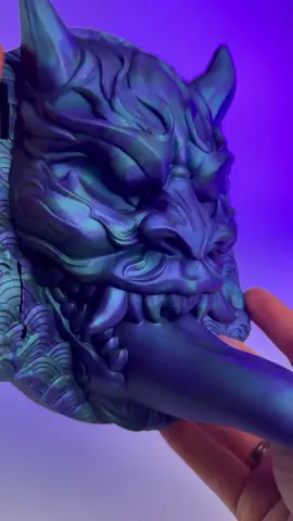Wow, I love the purple and summer skies colour combo on this Dragon Oni 😍 this also has the silky smooth upgrade! #alt #alternative #alttiktok #handmade #custommade #customersmostloved #giftidea #handmadewithlove