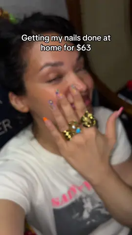 Getting my nails done at home for $63! #manicure #manicure💅 #nails #nailsart #manicurevlog #CapCut 