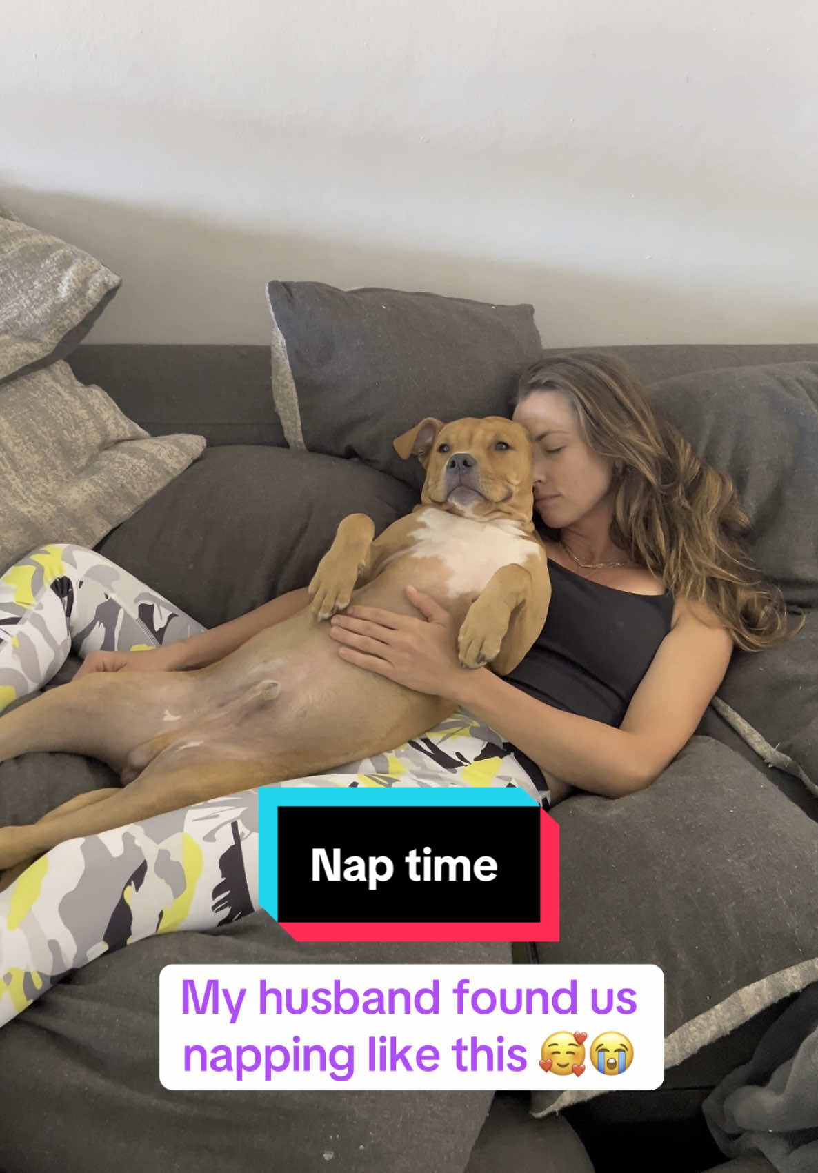 Caught in the act... of maximizing our cozy time. 😉🥰 . #nap #naptime #dogs #puppy #puppylife #pitbull #pitbullpuppy #dogs 