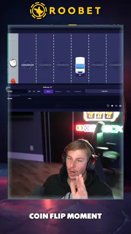 coin flip moment #xposed #roobet #kickstreaming