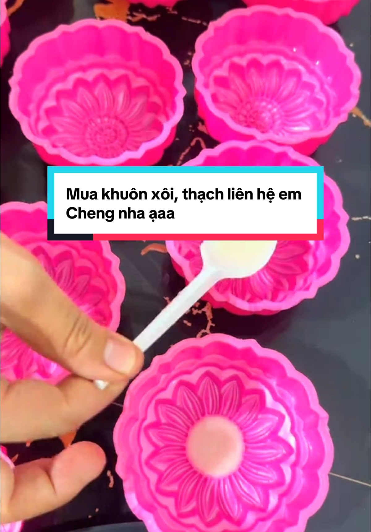 Cách làm thạch đẹp mê ly từ khuôn xôi, thạch hướng dương 9cm ạa #mamcungdaythang #khuonsilicon #khuônxoitim #xh #dungcumamcung #chengstore #fypシ゚ #tiktokshop 