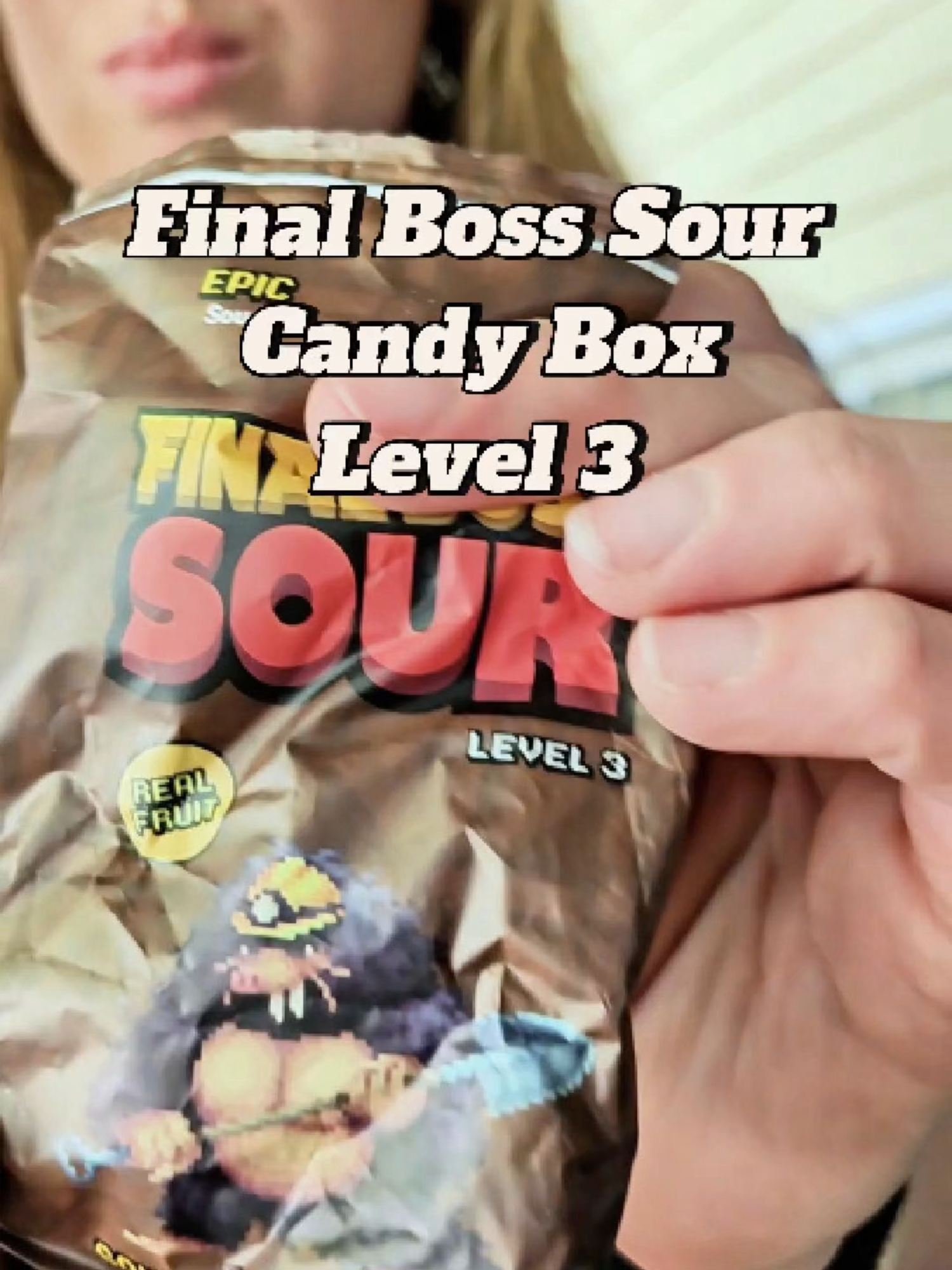 Moving on up ... but I'm officially afraid to try Level 4 | Testing final Boss Sour Candy Box (lvl 3) @finalbosssour #sourcandy #tastetest #ttslevelup #funinthesun #sourgummies