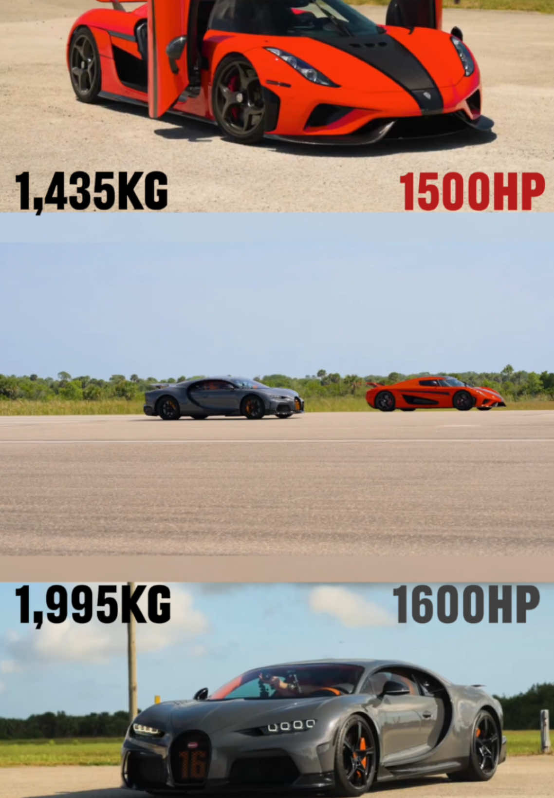 INSANE RACE!! Part2: DRAG RACE: Koenigsegg Ragera v Bugatti Chiron Super Sport #dragcar #dragracing #supercars #carsoftiktok #vehicleenthusiast #videoviral #car #dragrace #viral #viralvideos #f1 #fyp #bugatti