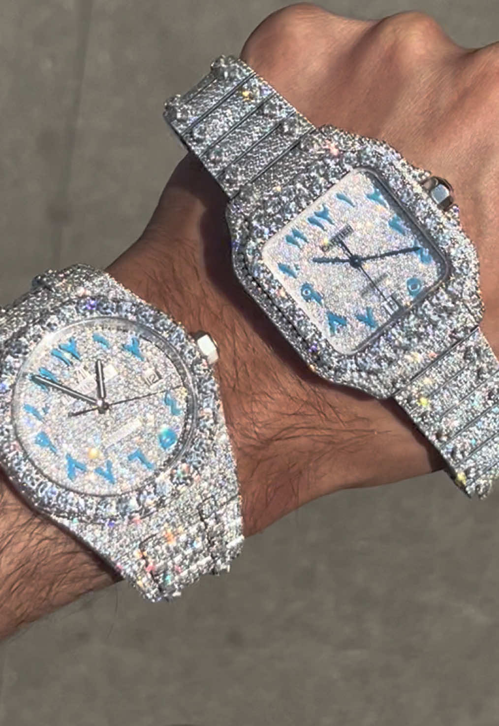 Only VVS+ Diamonds💎 #fyp #viral #bussdown #vvs #icedout #audemarspiguet #royaloak #cartiersantos #hattongarden #diamondwatch 
