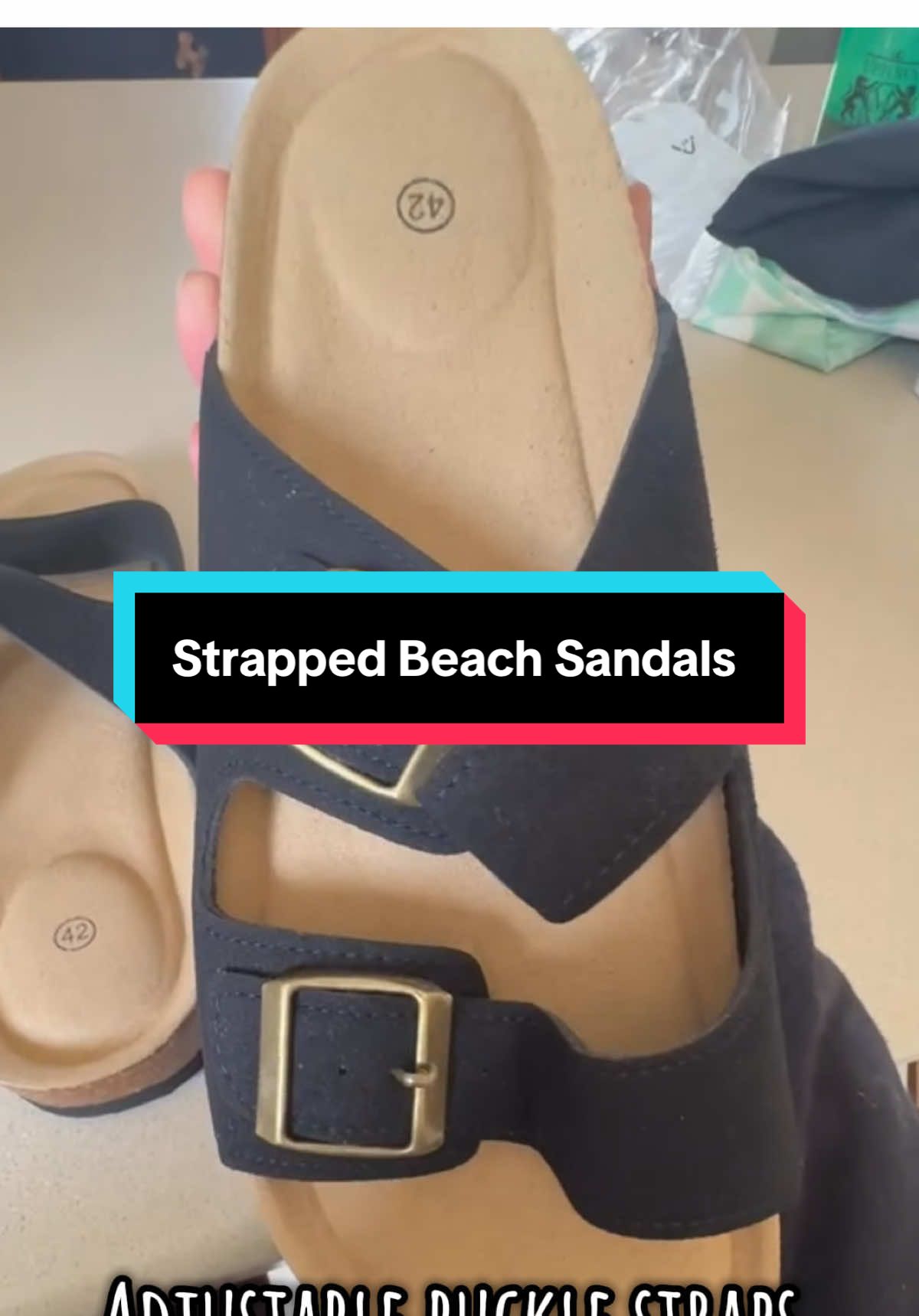 What’s your favorite part of the beach? 🏝️  @QTHCTK  #womensshoes #comfortable #cork #footbed #opentoe #adjustable #buckle #slippers #sandals #Summer #slideonshoes #casual #slide #womensfashion #fyp #trending #viralproducts #tiktokmademebuyit #tiktokshop #shoes #paddedstraps #socute 