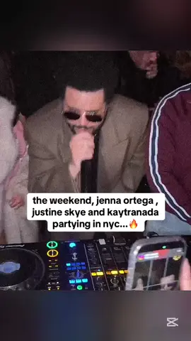 the weekend, jenna ortega , justine skye and kaytranada partying in nyc...🔥 #justineskye #theweeknd #jennaortega #foryoupagee #kaytranada #fÿpシ #goviral 