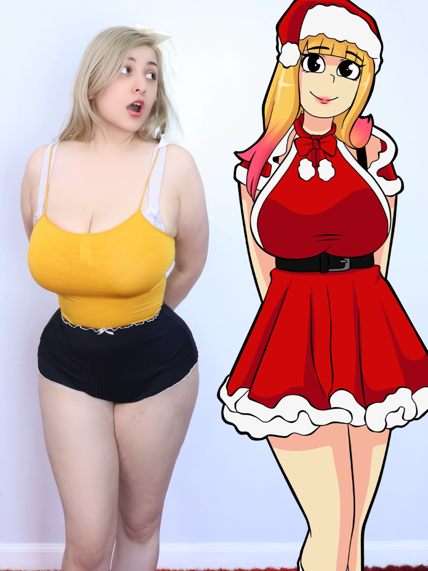 MARIN NAVIDEÑA 2D VS 3D 🎄 #COSPLAY #JocyCosplay