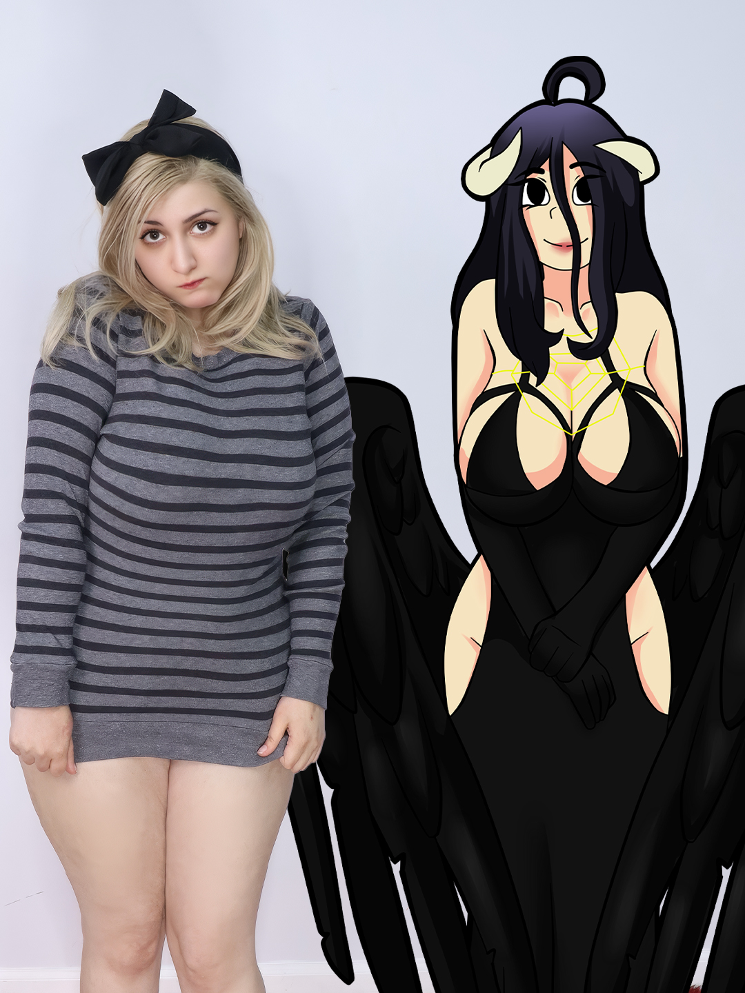 ALBEDO 2D VS 3D 😈 #COSPLAY #JocyCosplay