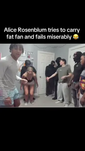@Alice Rosenblum tries to carry a fan #viralclip #funny #clips #stream