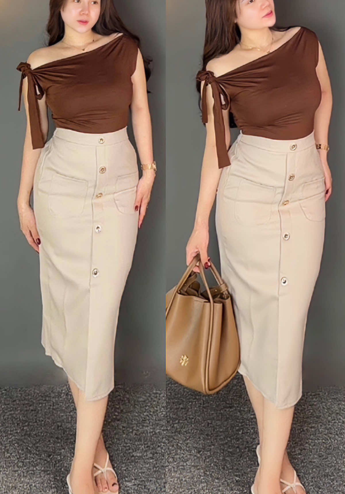 rok viona bahan semi woll😍 ada variasi panjangnya juga yaw #outfitinspo #rokkoreanstyle #rokkekinian #rokviona #vionaskirt 
