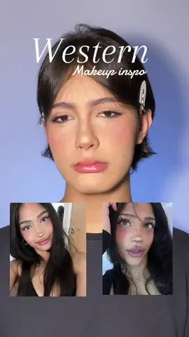 Western makeup inspo, I try it 😭#westernmakeup #makeup #glam #makeuptutorial #fyp 