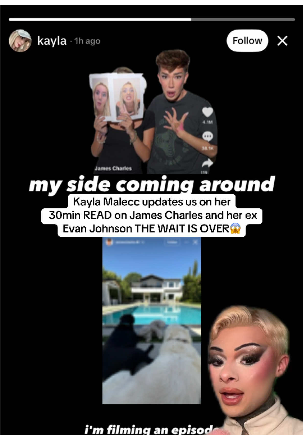 Kayla Malecc updates us on her  30min READ on James Charles😳 and her ex  Evan Johnson THE WAIT IS OVER😱 #kaylamalecc #fyp  #jamescharles #evanjohnson #ashleymalecc #jacobsartorius 