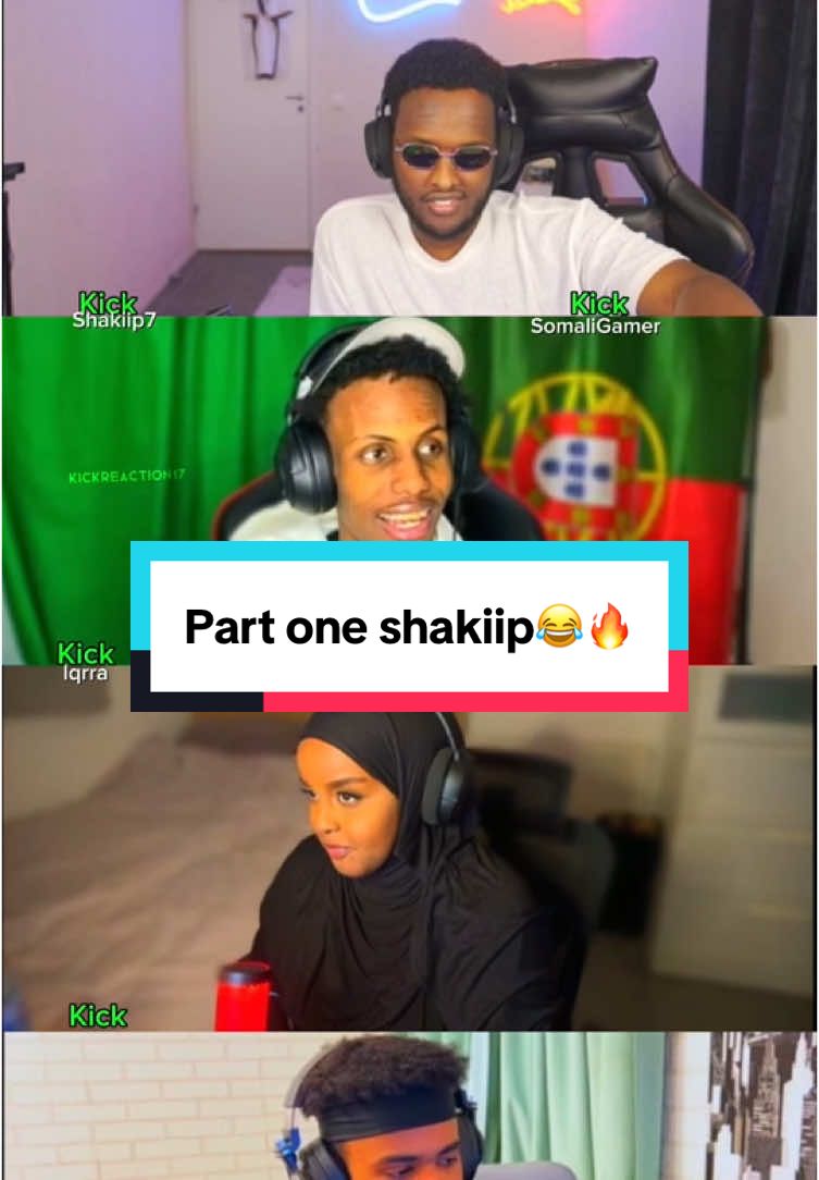 Part 1 Shakiip Part 2 waa Somaligamer 😂🤣 #fyp #somalitiktok #somaligamergg1 #somaligamer #shakiip #iqqra #kickreaction #iprazaha #viral @SomaliGamergg1 @iqrrao @SHAKIIP 