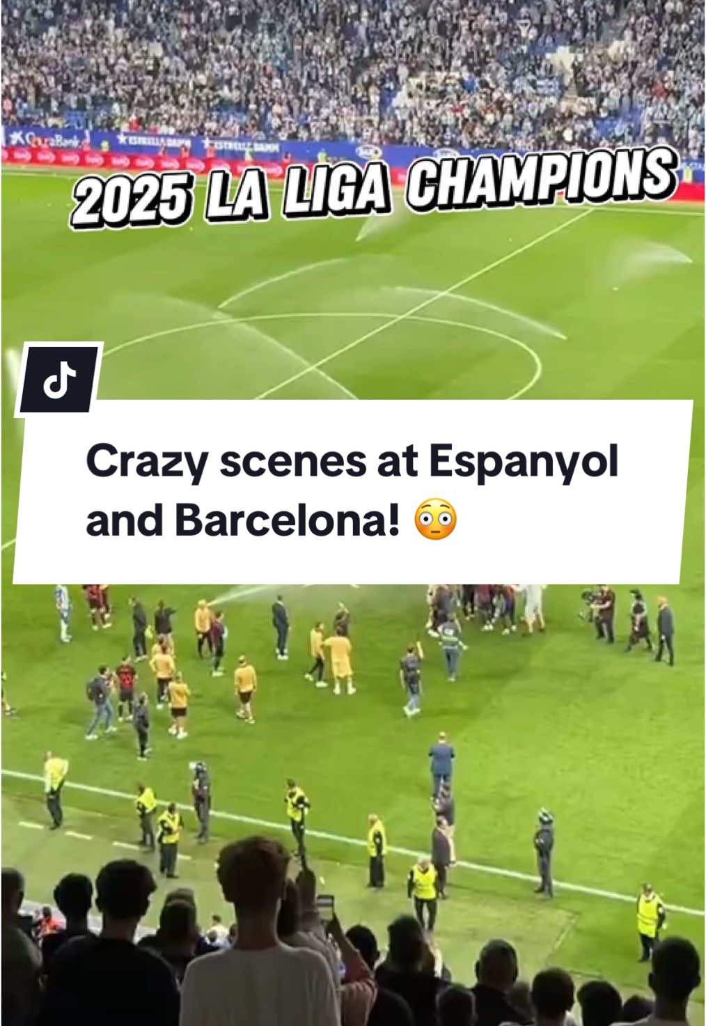 Espanyol rains on the parade of Barcelona.. they learned their lesson 😂 2025 La Liga Champions! 🏆#viral #barcelonafc #funny #goals #laliga #funny #espanyol @fcbarcelona #fight #fans #water #party #parade #CapCut 