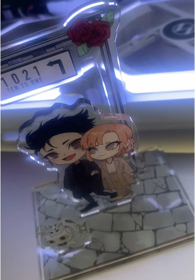 update: rebranding and working on my BL comic (the charms/standee are my ocs for the BL) 