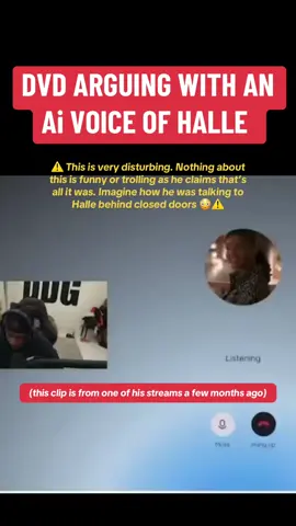 Wow. this disturbed my spirit and i hope halle includes this as evidence when she has her court hearing. wow  #hallebailey #ddg #ai #twitch #stream #streamer #creepy 
