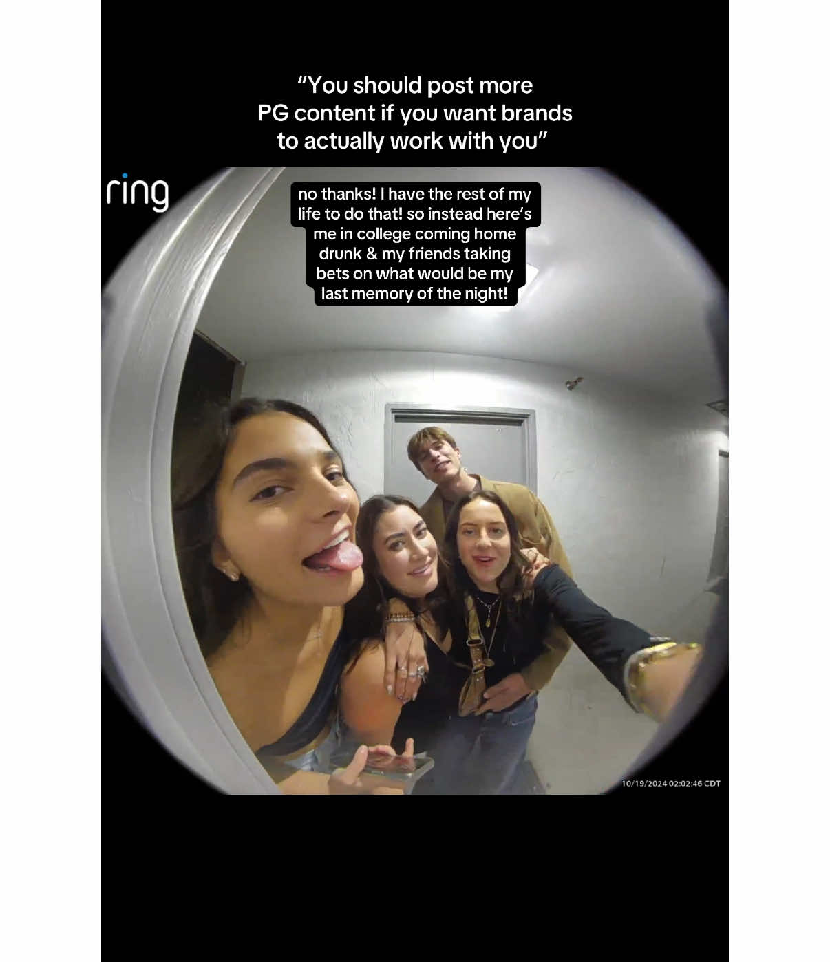 sorry not sorry but the college going out content is simply too much fun to stop !  #collegevlog #ringdoorbell #collegenightout 