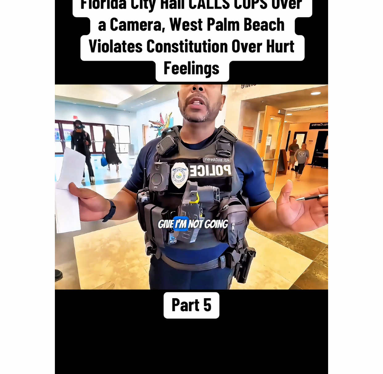 Florida City Hall CALLS COPS Over a Camera, West Palm Beach Violates Constitution Over Hurt Feelings #cops #copsoftiktok #law #id #audit #camera #viral #trending #usa 
