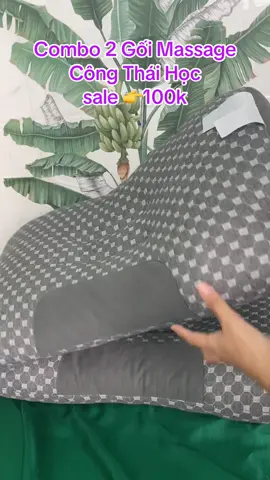 Combo 2 Gối Massage Công Thái Học,giúp giảm đau cổ vai gáy,chất liệu bông cao cấp,vải cotton thoáng khí👉sale ưu đãi 👇