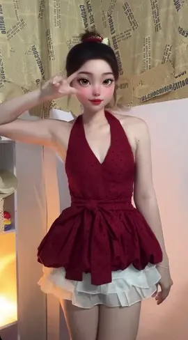 Áo bi đỏ cổ yếm#bupbereview #fyp #setdibien #setdoxinh #áo #aokieu #aohottrend #ao #aokieunu #aokieuxinh #aoyem #aoyemdep #aoyemnu #phaidepngaynay #doxinhmoingay 