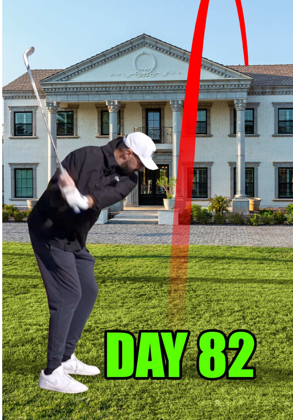 Day 82 of trying to hit a hole in 1 over my house 🏡 #foryoupage #golftiktok #golftok #golflife #golf #fyp #golftips #golfingtiktok #golfstagram #golfing #holeinone #holeinonechallenge #chipping #brysondechambeau #bigdawstv 