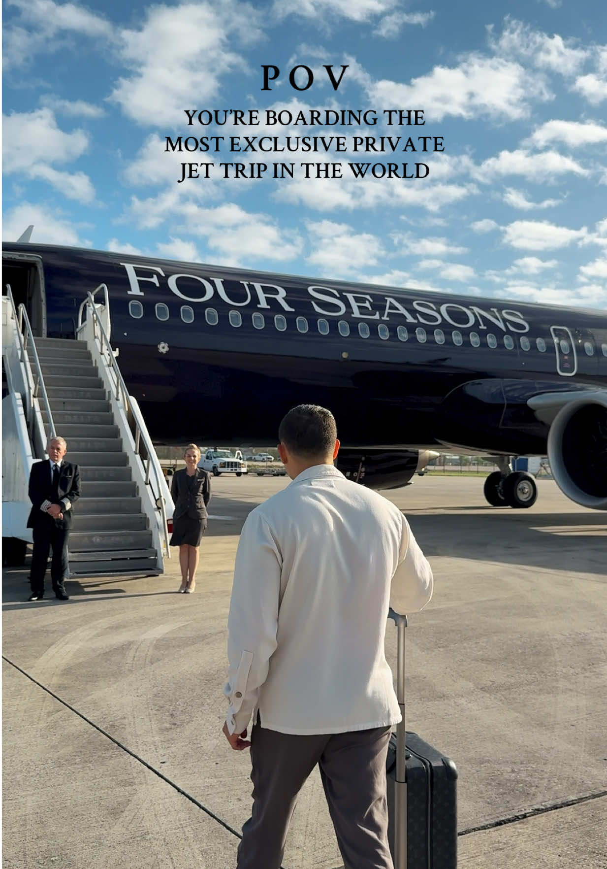 POV: You’re boarding the most exclusive private jet trip in the world! 🛩️ @Four Seasons Hotels 