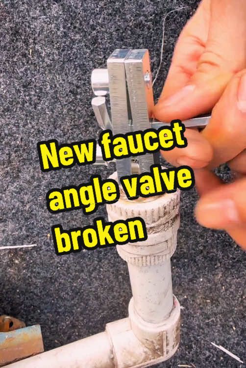 New faucet angle valve broken #DIY #toolstoday #use #goodthing #tools #fyfyfyfyfyfyfyfyfyfyfyfyfyfyfyfyfyfy #foryou #accessories #maintenance #fyfy #tool 