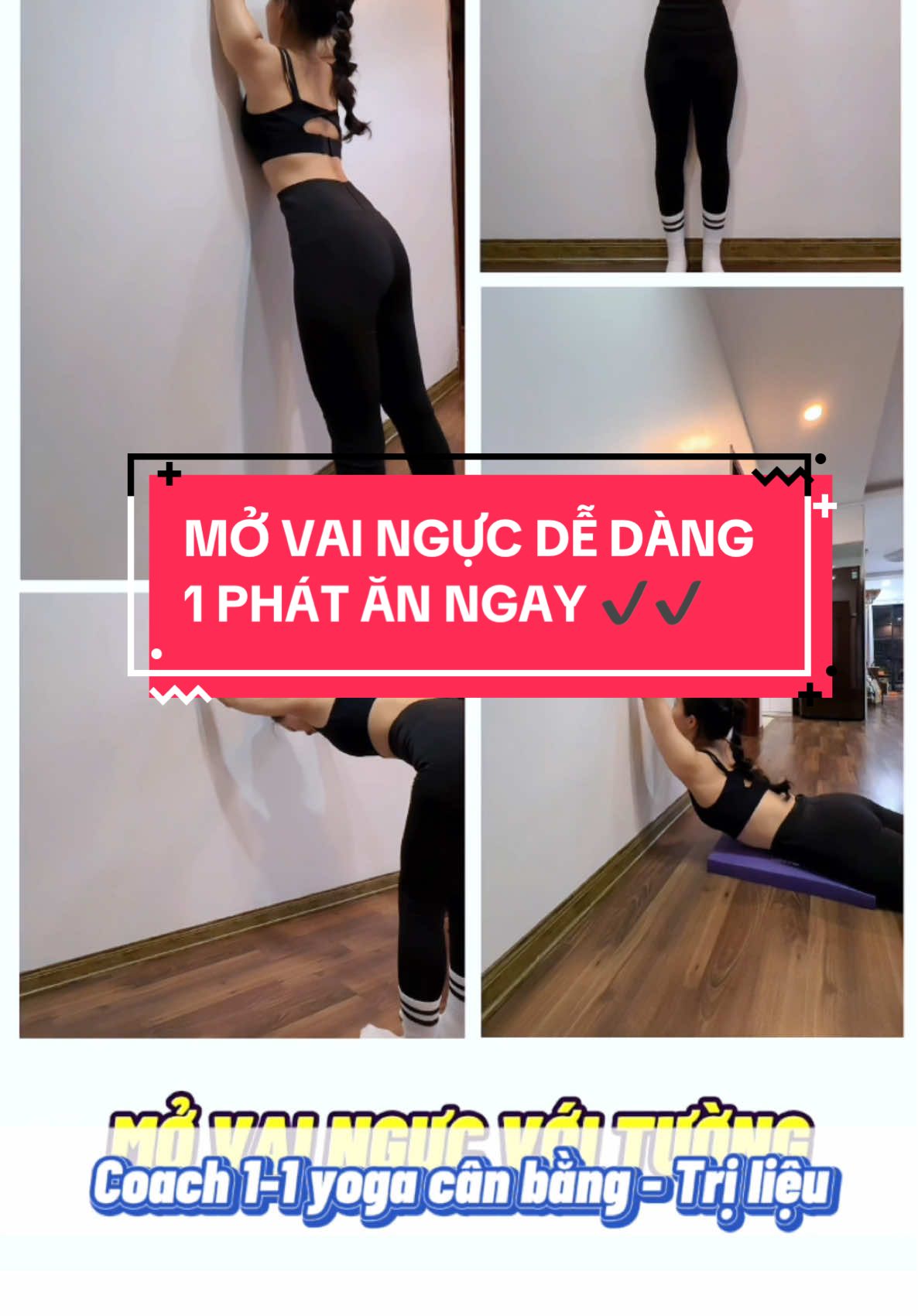 Xem đến cuối nha các bác. Mở vai ngực cấp độ 1 cho người mới (Phần 1) #yoga #xuhuong 