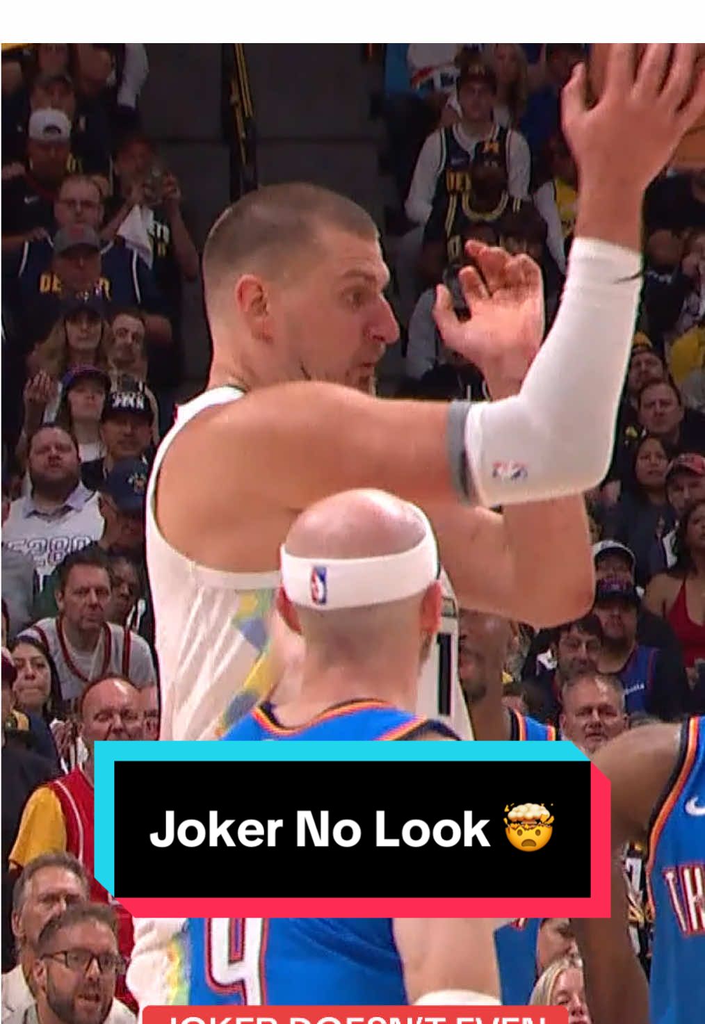 Look at Joker NOT looking‼️ @Denver Nuggets #NBA #NBAPlayoffs #Basketball #Jokic #NikolaJokic 