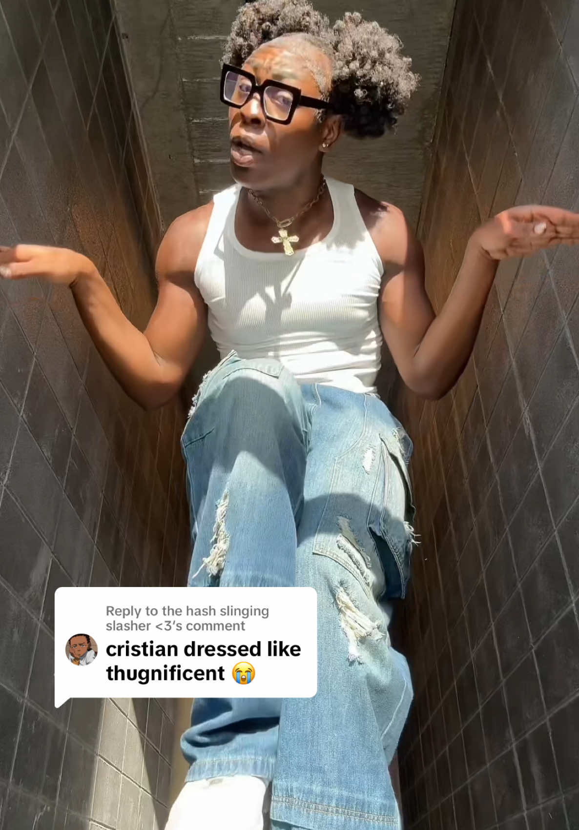 Replying to @the hash slinging slasher <3 thugnificent was a fairy 👀 #fyp #shewasafairy #thugnificent 