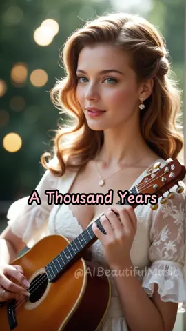🎵 A Thousand Years – Christina Perri | A Romantic Glimpse Through Fear and Love #AThousandYears #christinaperri #AIArt #AIGirl #RomanticVibes #VintageAesthetic #GuitarGirl #EmotionalVisual #ClassicLoveSong #CinematicScene #AIVisuals #SoftAndRomantic #BeautifulMoment