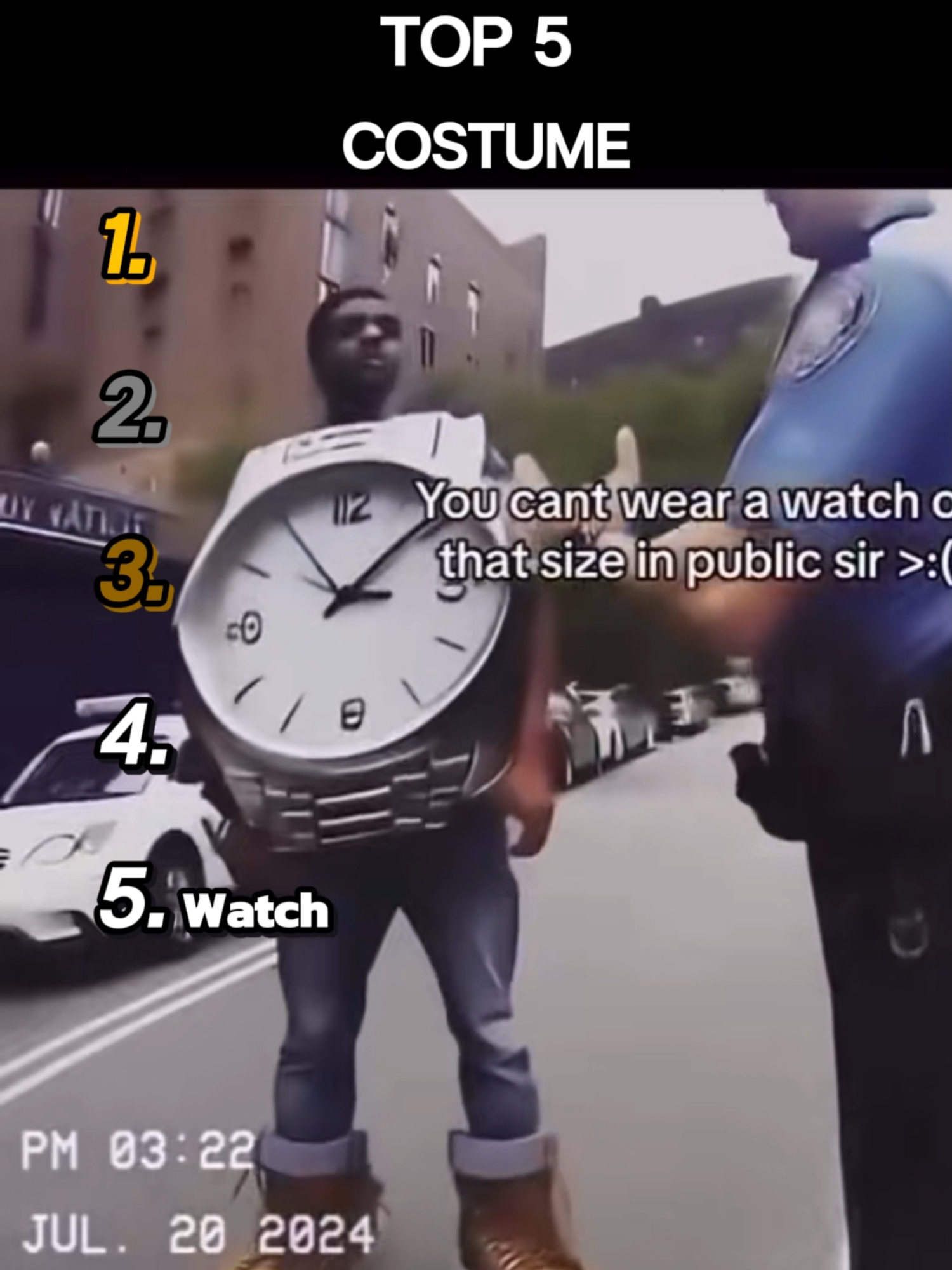 Top 5 Costume #meme #ranking #randommemes #funny #fyp #costume