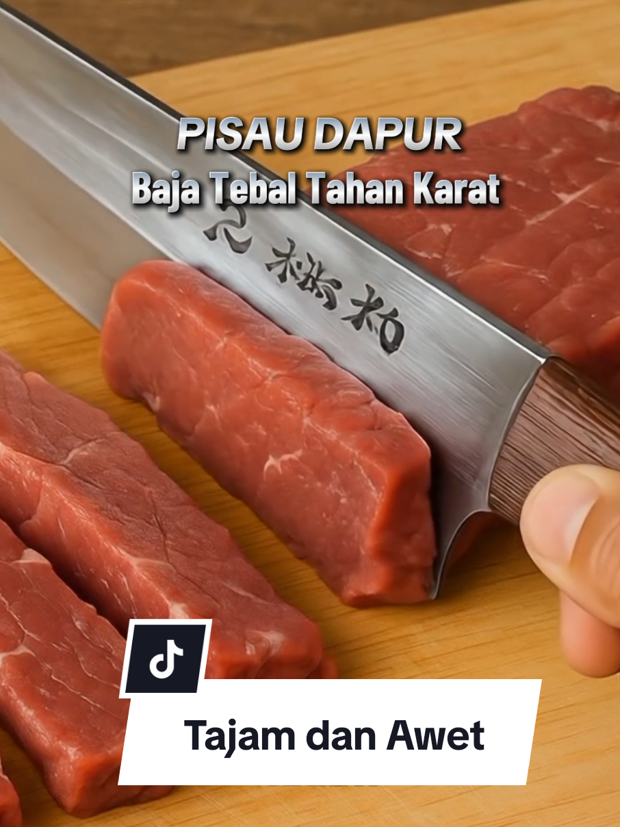 Pisau tajam bahan baja tahan karat ketebalan 2 mili - cocok sebagai pisa dapur serba guna bisa potong daging, sayuran, buah, bumbu bumbu #creatorsearchinsights #pisaudapur #pisau #pisautajam🔪  #pisaubaja #pisaupremium #pisautebal 