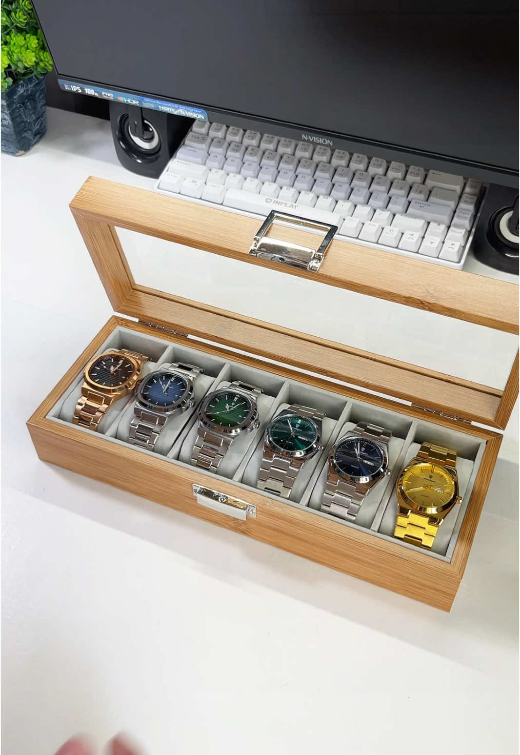 Replying to @Ana Lotte Gandaa ng quality netong Watch Box organizer. Available sa 3,6 at 12 grids #watchboxorganizer #watchbox #watchboxdisplaycase #watchboxdisplayorganizer #watchstoragebox #watchstoragecase #woodenwatchbox #woodenwatchboxorganizer #fyp #foryou 