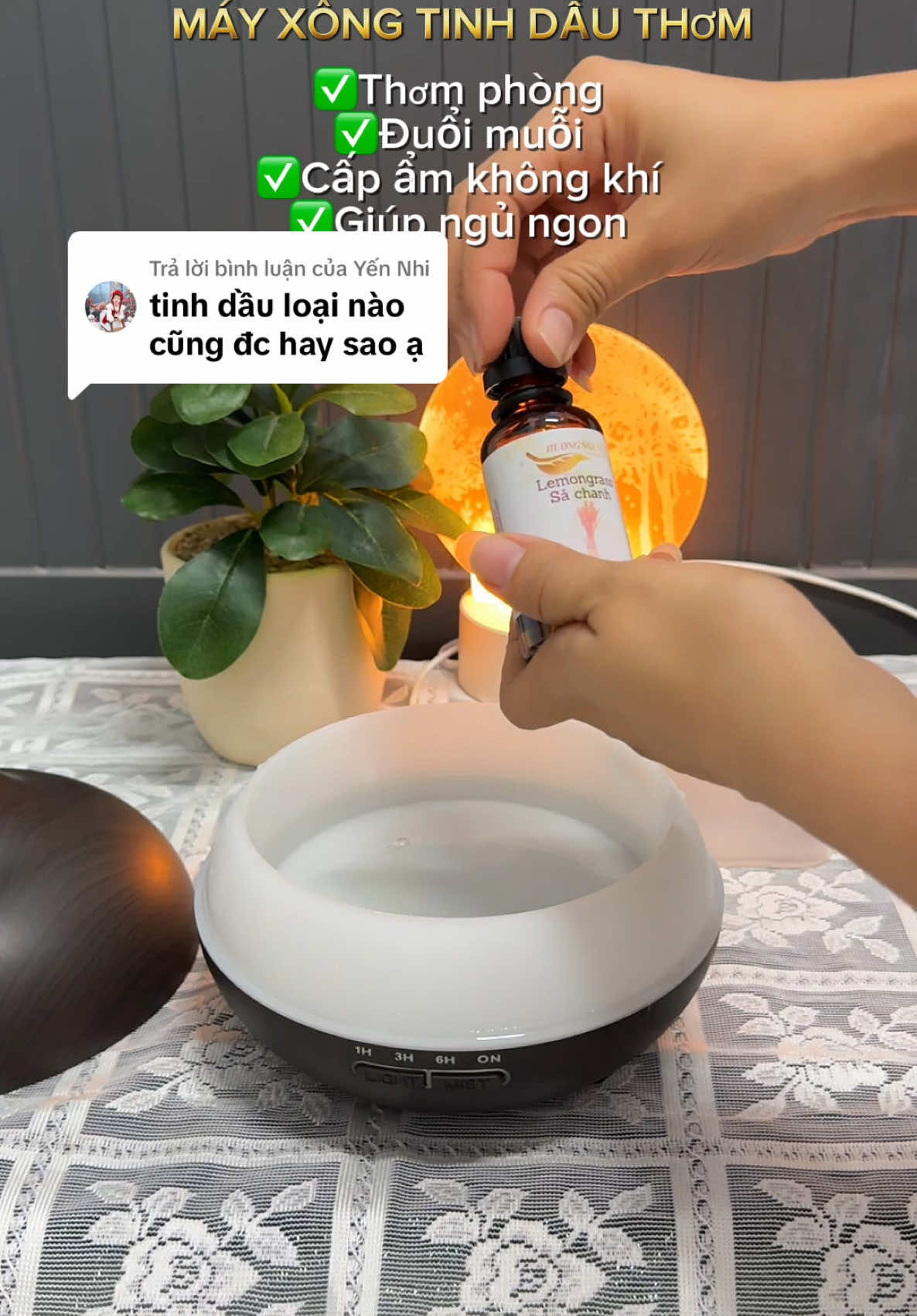 Trả lời @Yến Nhi món quà cho tinh thần và sức khoẻ #mayxongtinhdau #tinhdauthomphong #tiktoksho #xuhuong #nhanammy 