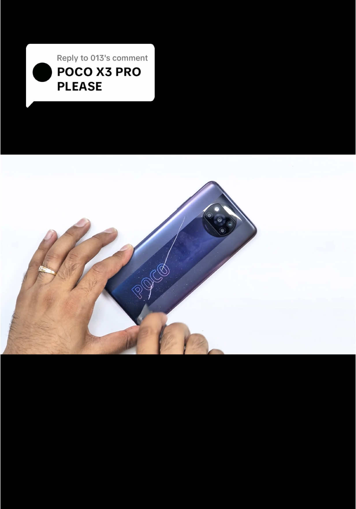 Replying to @013 Poco X3 Pro Durability Test☠️#pocox3pro #durabilitytest #bendtest #foryou #foryoupage #techios #viral #fyp 