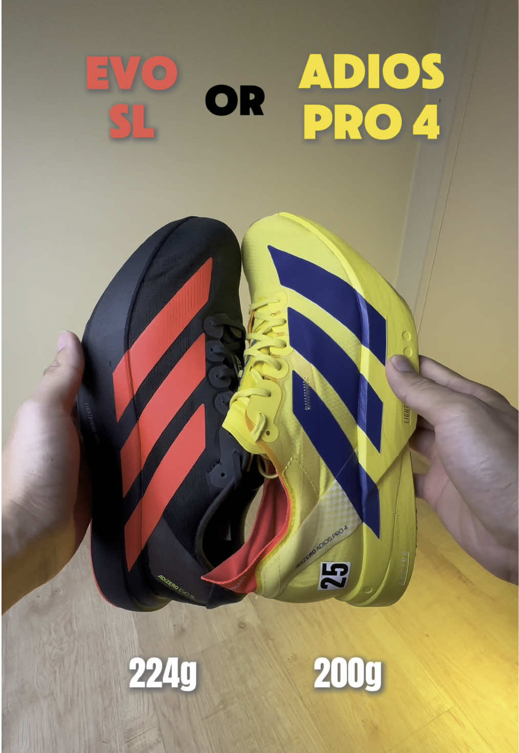 Adizero EVO SL or Adios Pro 4 — Which one would you pick? 👟🔥 🏃‍♂️ Daily Trainer / Racer ⚖️ 224g / 200g 🧵 Mesh / LightLock 🦶 Plate-Free / ENERGYRODS 2.0 🛞 Continental / LightTraxion 📏 39/32mm vs 39/33mm 💰 RM629 / RM999 #AdidasRunning #Adizero #AdiosPro4 #EVOSL #RunningShoes #MarathonReady #DailyTrainers #MalaysiaRunners #RunningCommunity #ShoeReview #WhichOneWouldYouChoose #RunRotiJohn