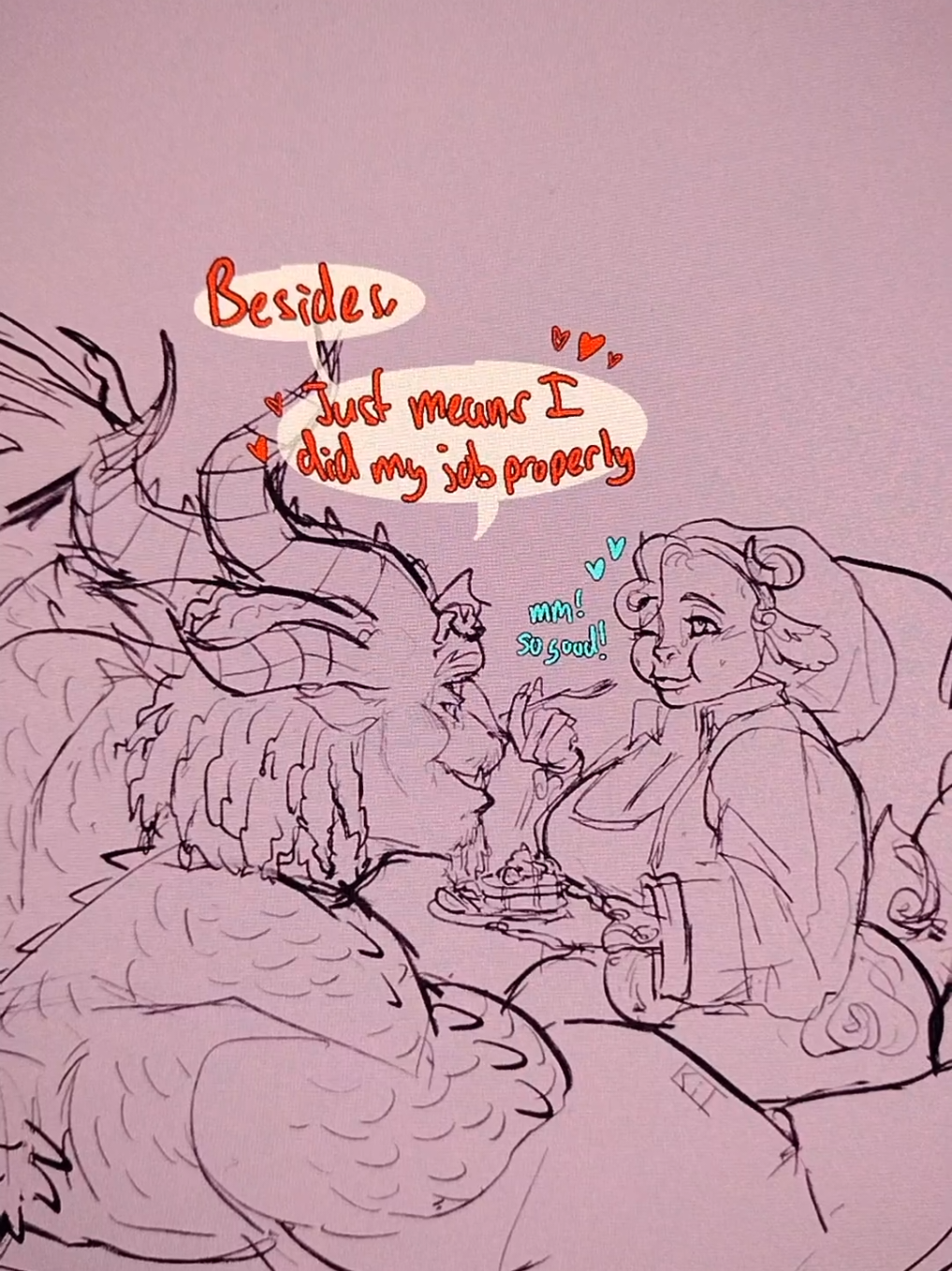 ughh sorry if the pacing is weird on this one, I had most of the sketches done but had to wait 2 weeks to finish the rest because of finals and owed art I had to do  and by that point I forgot the dialogue I had planned so sorry if that's clunky, too 😭😭 #ocship #occouple #shipart #goatman #demonoc #animationmeme #ocanimatic #comicart #occomic #couolegoals #heightdifference #sizedifference #monsteroc #monsterromance #monsterromancebooks #dragonoc #anthroart #furryart #furryoc #cowgirl #chubbywomen #biggirls #fantasyoc #goatman