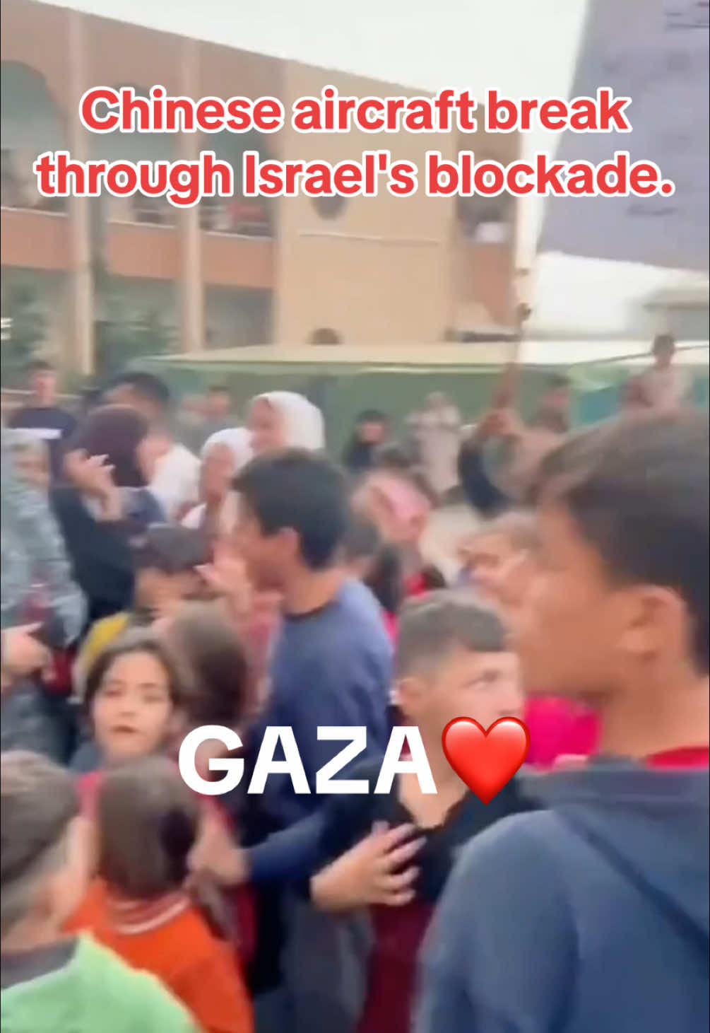 Chinese aircraft break through Israel's blockade. #china #isreal #gaza 