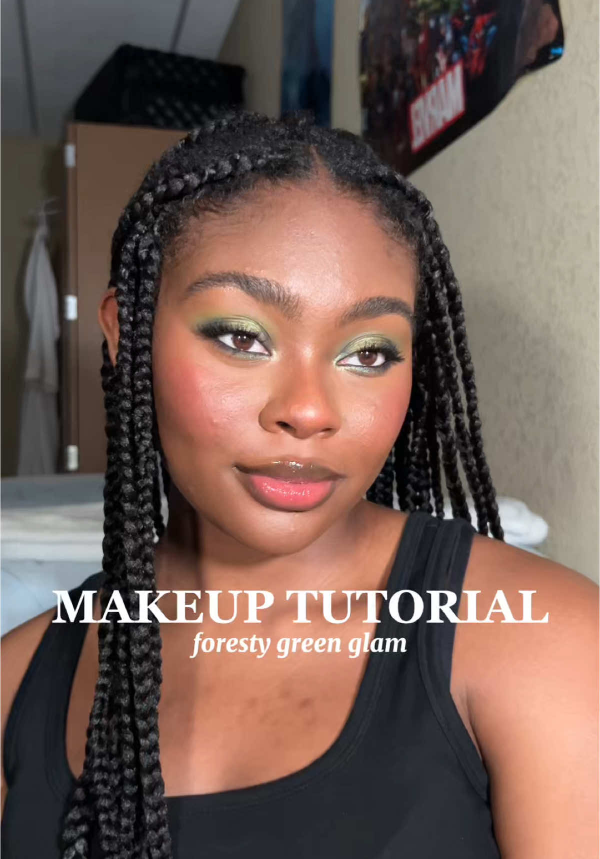 ditching clean girl makeup one look at a time🫣<3 (also green eyeshadow & brown eyes EATSSS) > 🏷️s #makeuptutorial #blackgirlmakeup #colorfulmakeup #tiffanyglowss @Game Beauty® @ColourPop Cosmetics @Morphe Cosmetics @e.l.f. Cosmetics @YSL Beauty @Haus Labs by Lady Gaga @ArdellBeauty @wetnwildbeauty @LYS Beauty @Maybelline NY @Lancôme @Orcé Cosmetics 