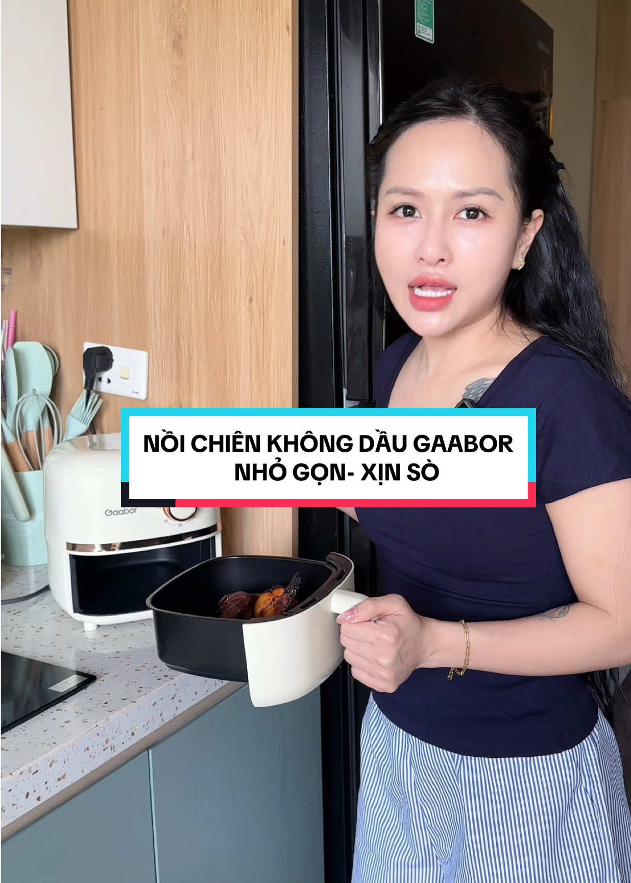 Nồi chiên không dầu tiện lợi #review #ellymet5 #noichienkhongdau #noichienkhongdaugaabor #dungcunhabep