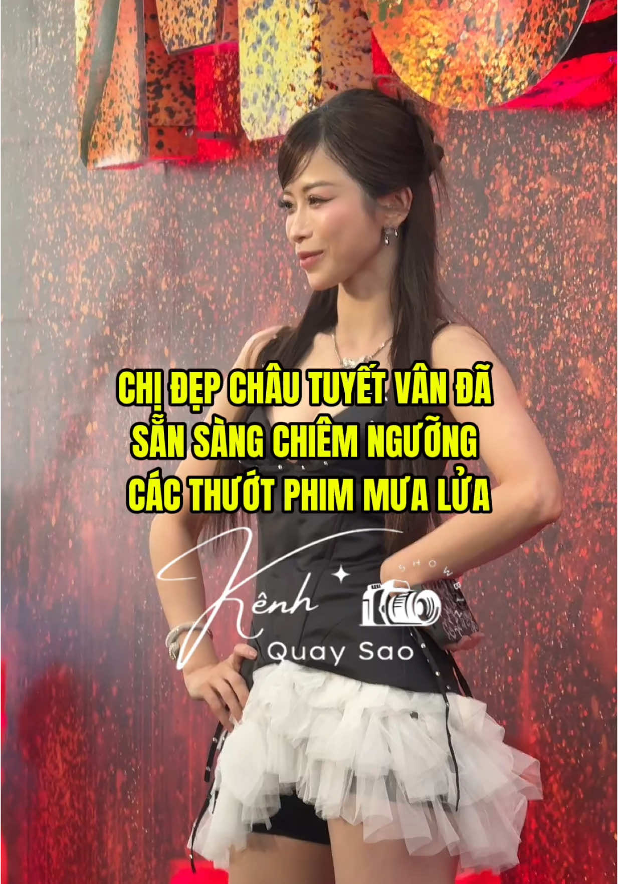 Chị đẹp võ thuật Châu Tuyết Vân tại tại buổi họp báo ra mắt phim “Mưa Lửa”  #kenhquaysao #showbiznewsbykenhquaysao #AnhTraiVuotNganChongGai #ATVNCGMovie #MuaLua #chautuyetvan 